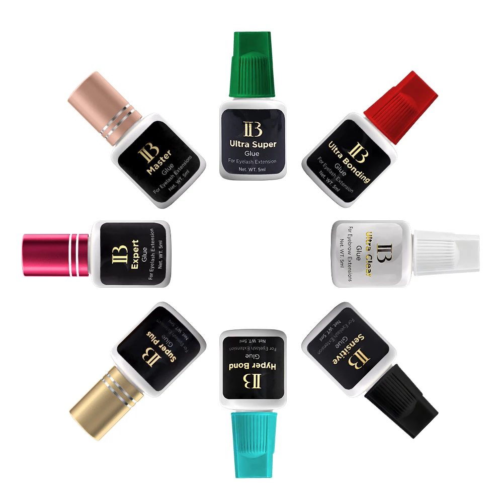 1 Bottle Original IB Super Plus Glue for Eyelash Extensions 5ml Korea Professional IB Gold Wine Red Cap Glue Makeup Tools Shop