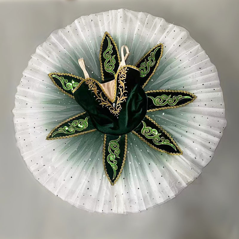 Kinder Ballett Kostüm Tutu Rock Schwan See Performance Kostüm Smaragd Tutu Rock kleinen Schwan Strap srock