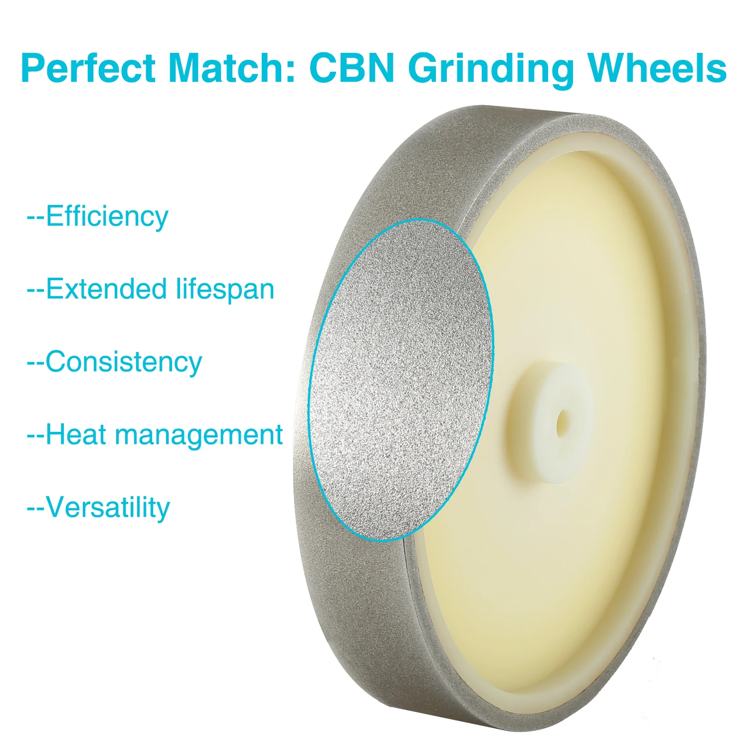 10 inch CBN Grinding Wheel , 2" Wide x 12mm Bore, for Tormek T-8 Sharpening System、 High-Speed Steel Tool