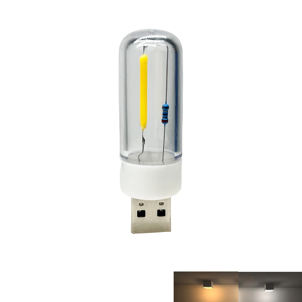 5V Night Light LED USB LED Camping Lamp Filament Portable Lighting USB lamp Charging Treasure Notebook Mobile Power Bulb