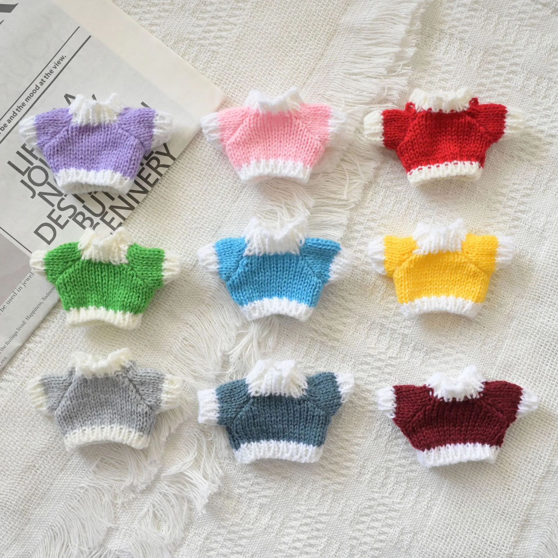 Ropa para perros Headmaster de 10cm, suéter en miniatura para muñeca de juguete Bjd 1:8, suéter, accesorios de uso de Navidad, 1 ud.