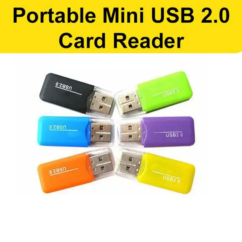 Portable Mini USB 2.0 TF Memory SIM Card Reader High Speed T-Flash Adapter For PC Laptop Notebook PC Computer Vehicle Speaker