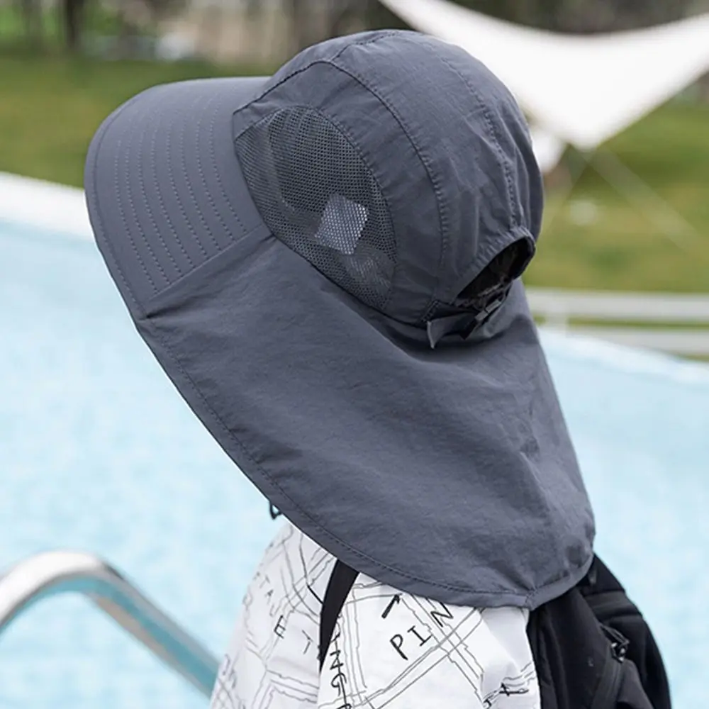 Kinder Sommer Eimer Hüte UV Schutz Outdoor Strand Sonnenhut Junge Mädchen Flap Cap Einstellbare Breite Krempe Kappe Cartoon Hüte