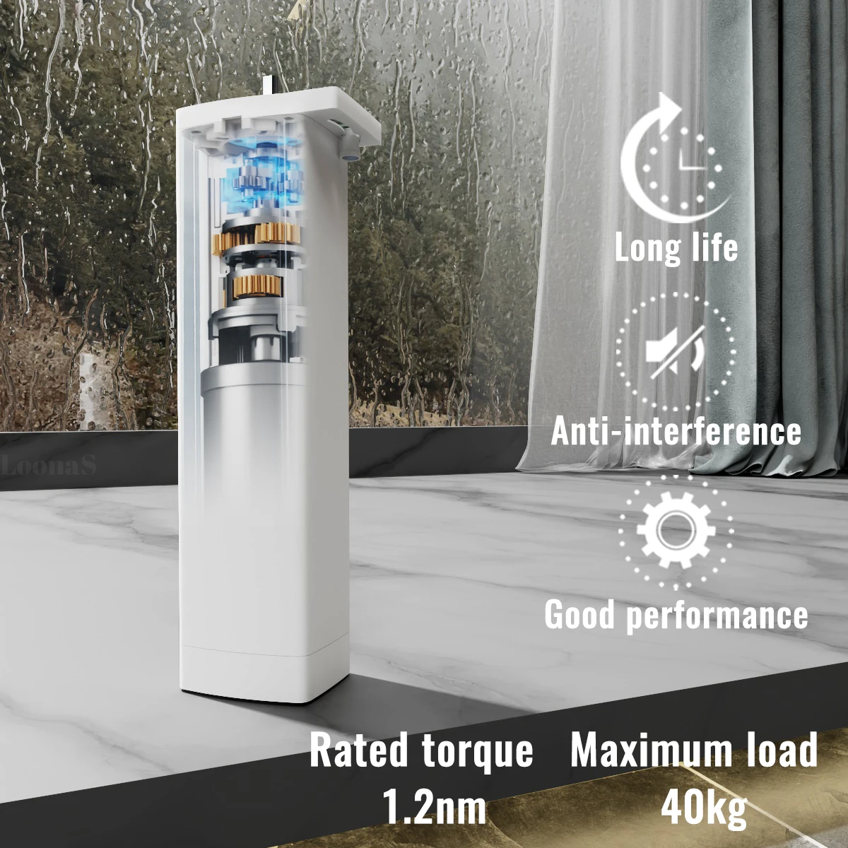 Cortinas inteligentes, sistema de Motor de varilla de transmisión de cortina automática eléctrica, Tuya, Wifi, compatible con Alice, Google Assist