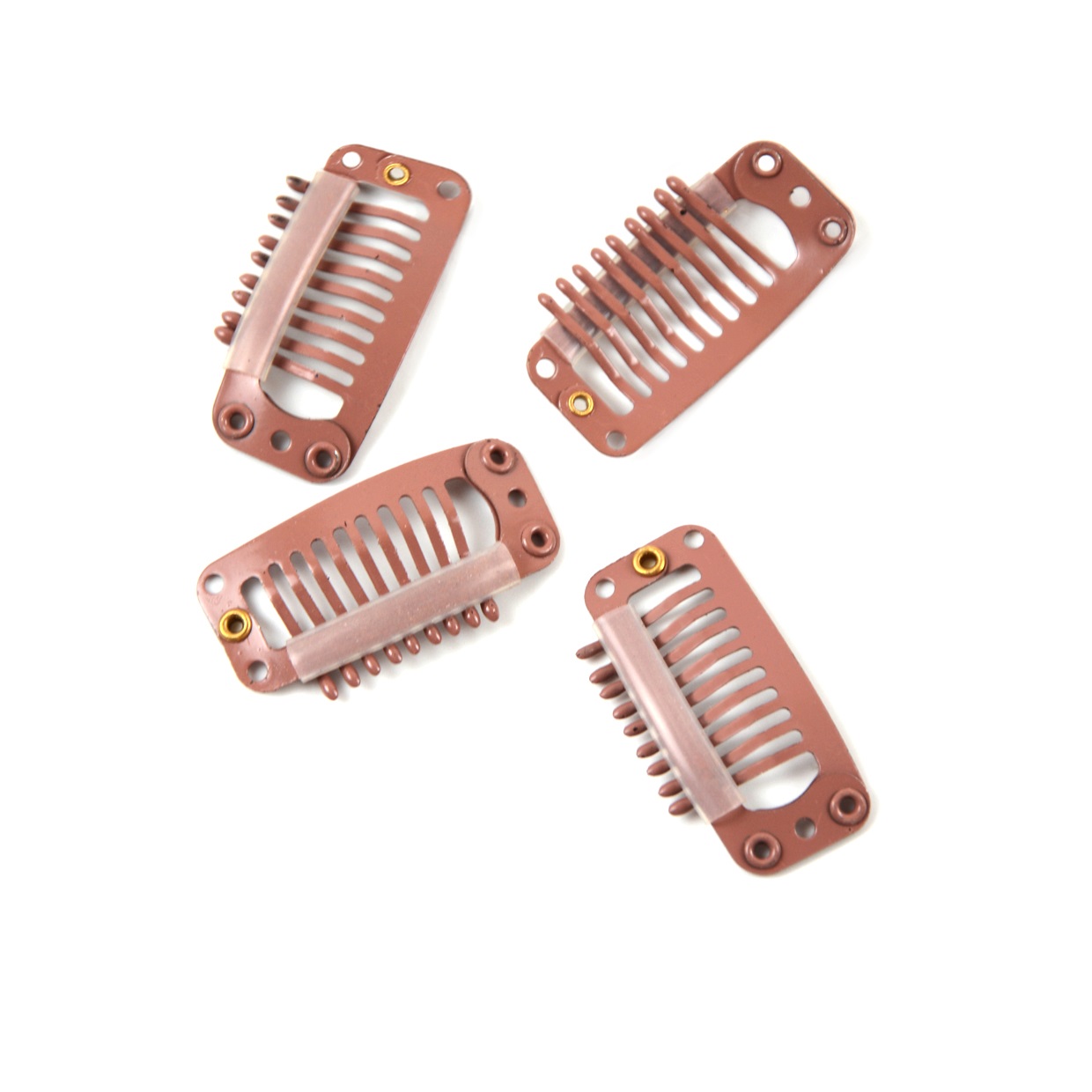 10 Uds Clips para extensiones de cabello 9 dientes peluca peine Clips Snap accesorios para extensiones de cabello herramienta 32mm