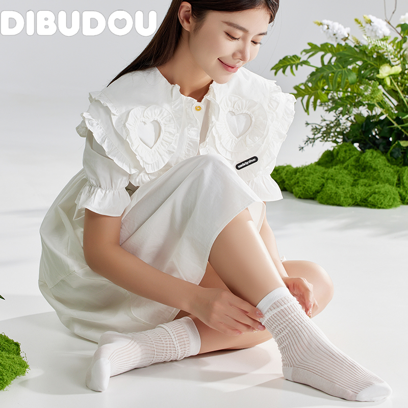 5 쌍 여성 양말 부드러운 캐주얼 솔리드 컬러 달콤한 패션 중간 튜브 아이스 양말 여성 새 봄 고품질 Jk 로리타 양말