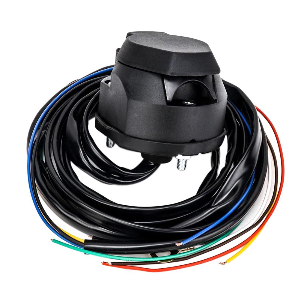 Prise et prise de remorque à 7 broches avec câble d'extension, connecteur de 1.5m, accessoires de remorquage pour camion