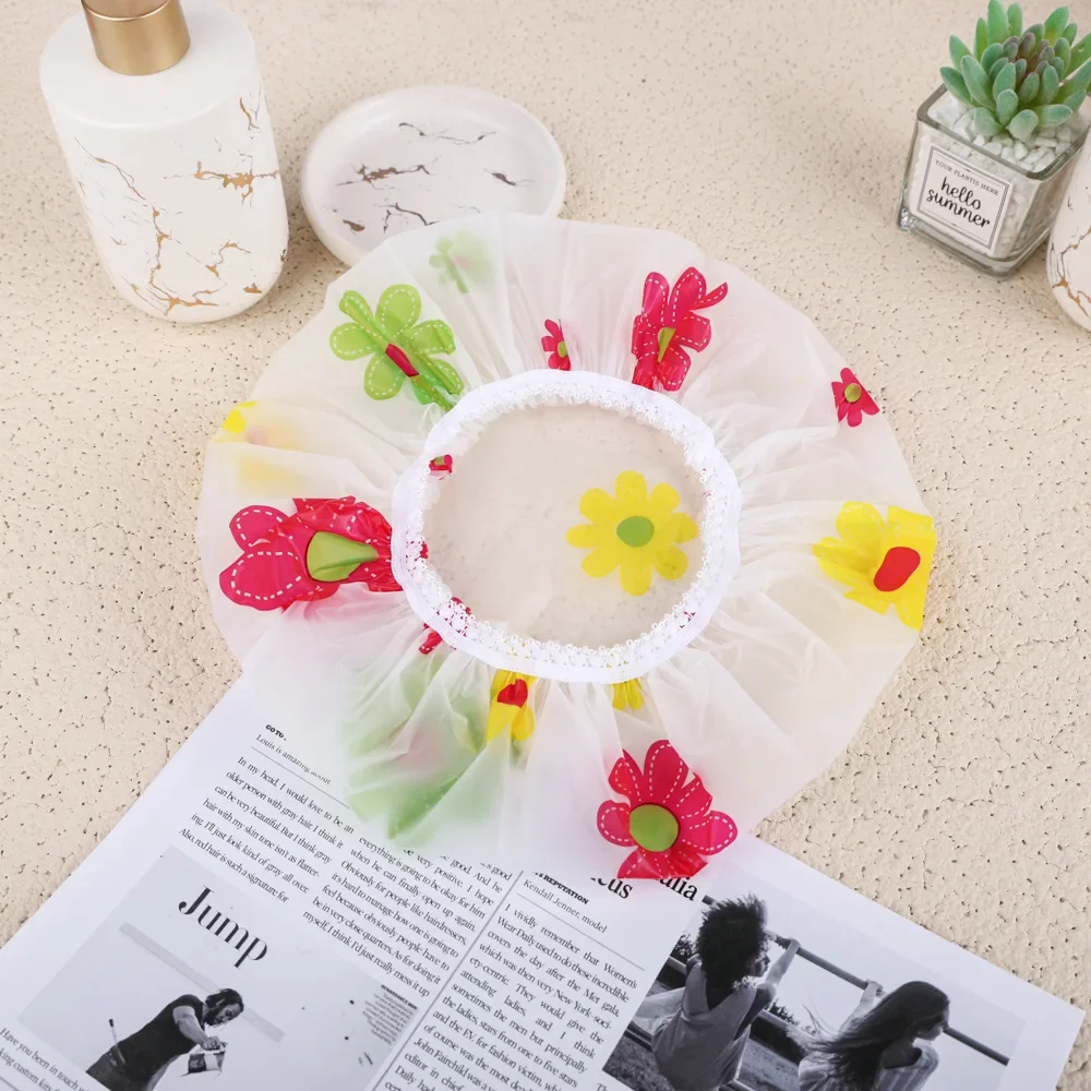A Shower Cap for Taking A Shower To Prevent Hair From Getting Wet and Oily Water From Sticking and To Take Care of Hair