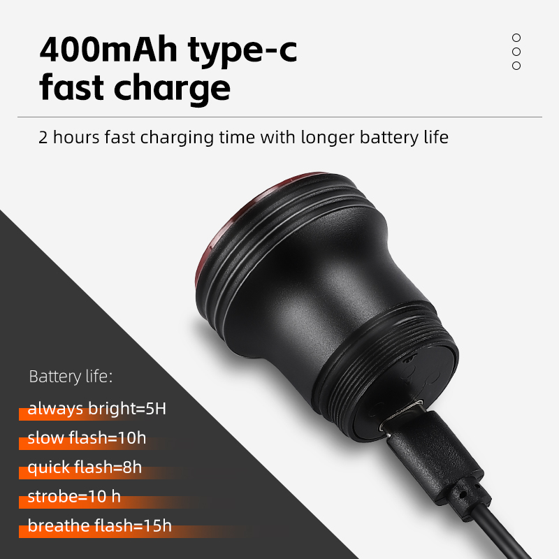 WEST BIKING-enquêter arrière de vélo à détection intelligente, feu arrière de vélo de route VTT, étanche IPX6, charge de type C, accessoire de cyclisme