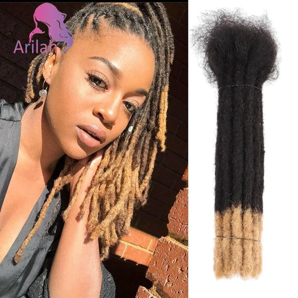 0.6cm 100% extensões de dreadlock cabelo humano t1b/27/30/99j loc extensões de cabelo humano permanente loc extensões de cabelo humano