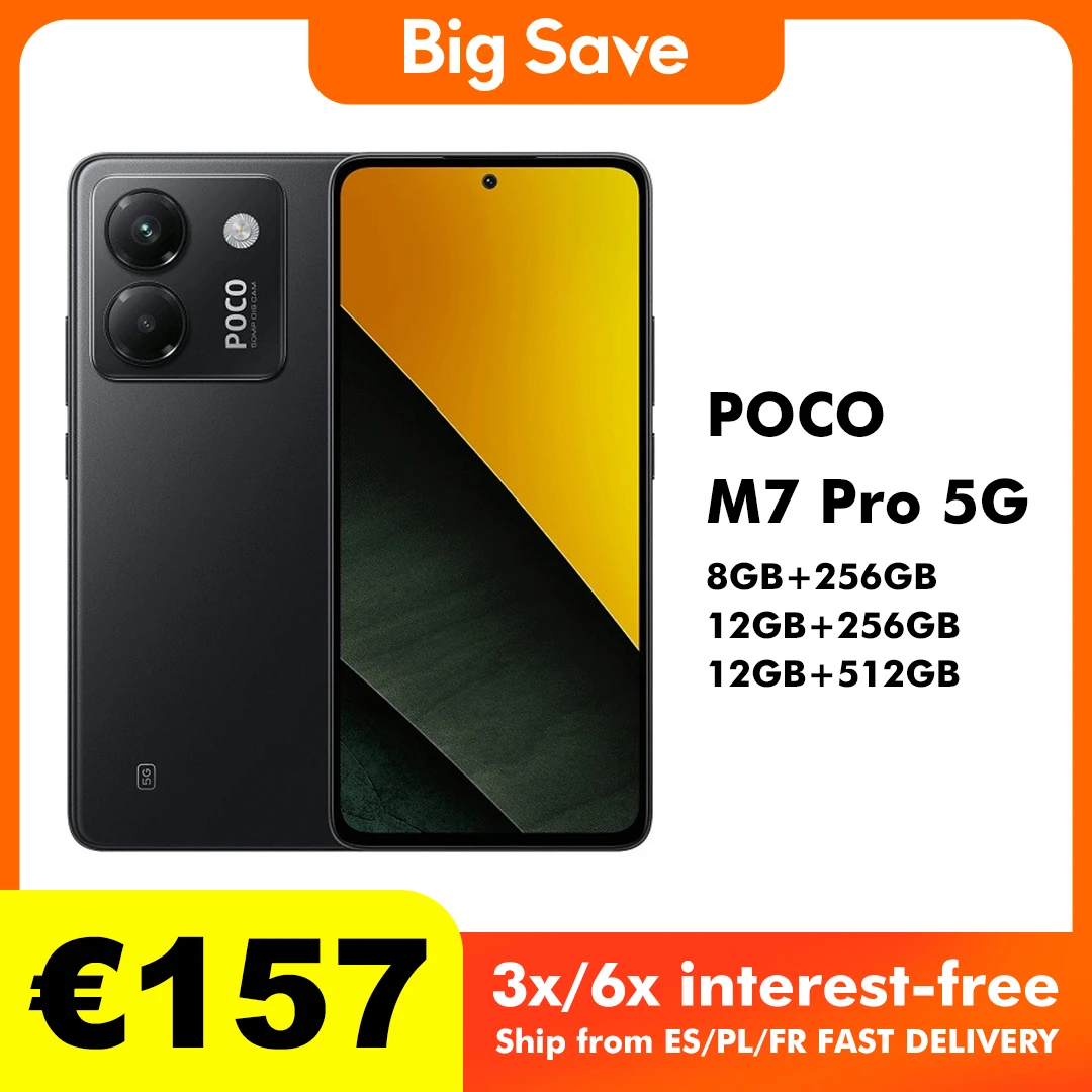 Cellulare POCO M7 Pro 5G NFC 8GB/256GB 12GB/256GB 12GB/512GB Versione globale