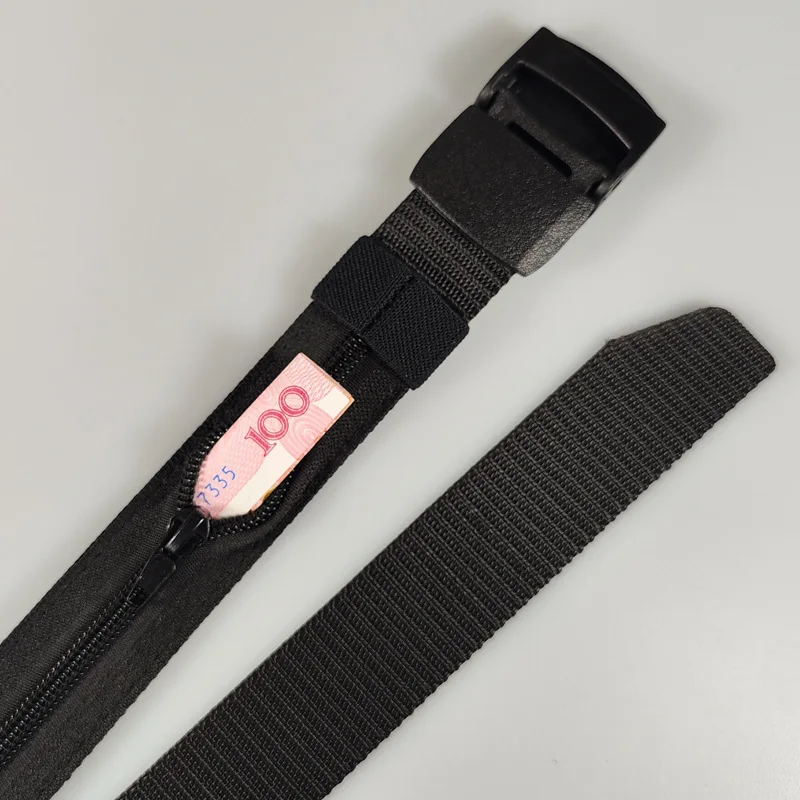 Ein Reise-Geld-Diebstahlschutzgürtel für Männer, in 3 Farben erhältlich, mit einer geheime Geldtasche, 125 cm
