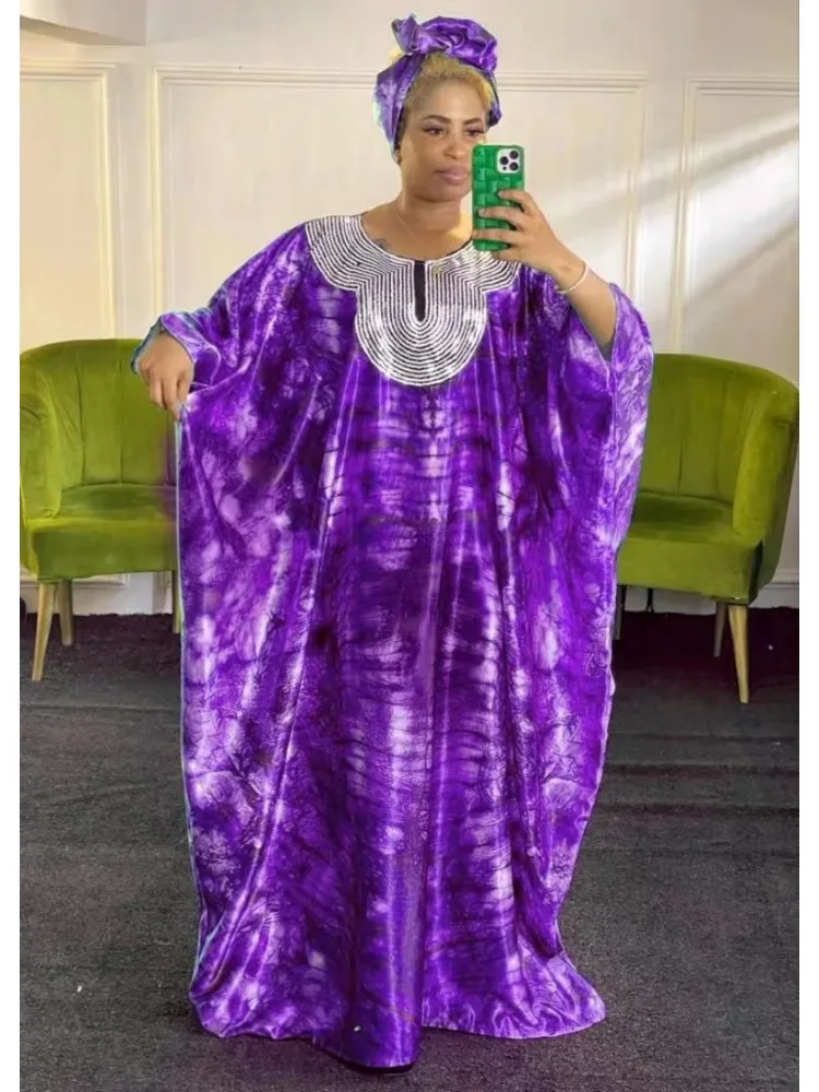แอฟริกันชุดแต่งงานสําหรับผู้หญิงฤดูร้อนแอฟริกันแขนสั้น V คอ Sequined PLUS ขนาดชุดยาวเสื้อผ้าแบบดั้งเดิม