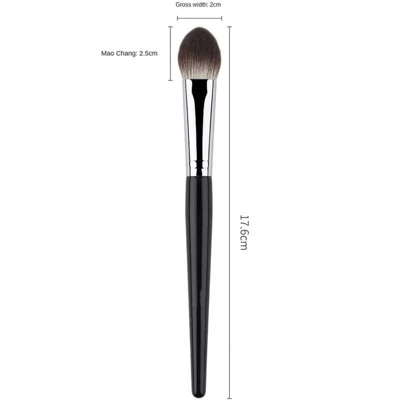 1/2Pcs Peach Heart Blusher Brush - Small Flat Precise for Powder/Cream/Liquid Blush, Makeup Tool