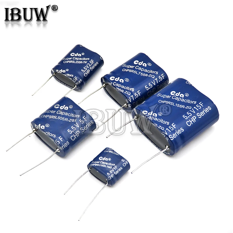 Конденсатор Фарад, конденсатор комбинированного типа 5,5 V 0.5F 1F 2F 3.5F 4F 5F 7.5F 10F 15F, 1 шт.