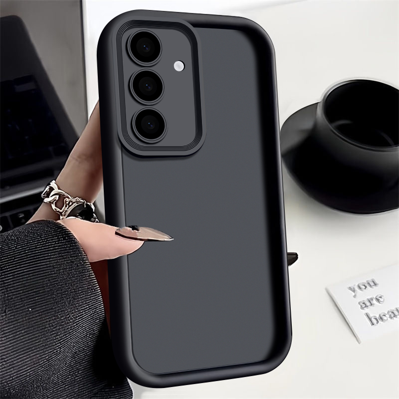 Funda de teléfono de Color caramelo para Samsung S25 S24 S23 S22 Ultra Plus S21 S24 FE A55 A34 A15 A35 A52 A53 A54 A16 5G funda de silicona suave