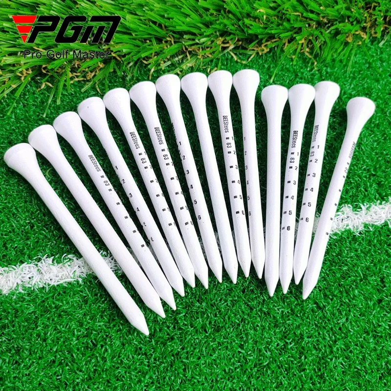 Tees da golf PGM 50 pezzi Sedili in legno durevoli stabiliscono la palla sul corso per mantenere un livello di tee perfetto Migliora la precisione D7