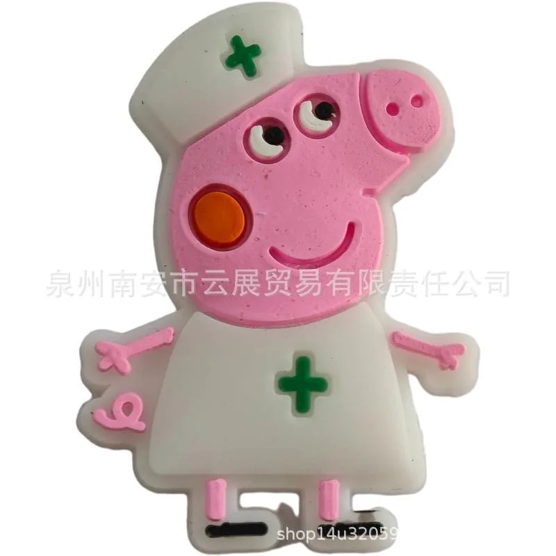 ペッパピッグ 10 個靴バックル Pvc 靴花靴装飾フェスティバルパーティー取り外し可能な靴子供の誕生日ギフト