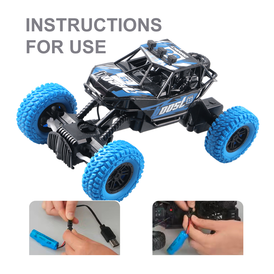 Voiture télécommandée avec lumières clignotantes colorées, roues en caoutchouc, voiture jouet tout-terrain adaptée aux cadeaux de Noël pour enfants