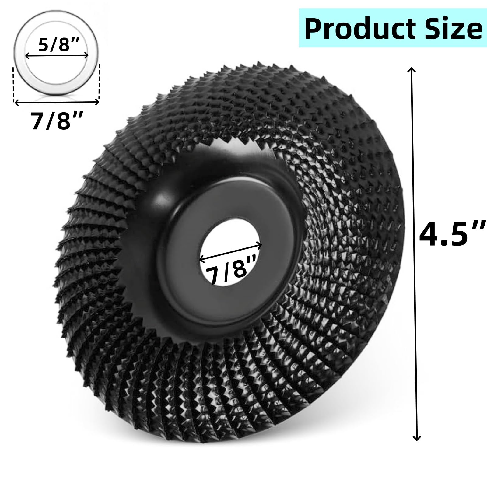4 Inch Round Wood Angle Grinding Wheel Abrasive Disc Angle Grinder Carbide Coating 22mm Bore Shaping Sanding Carving Rotary Tool