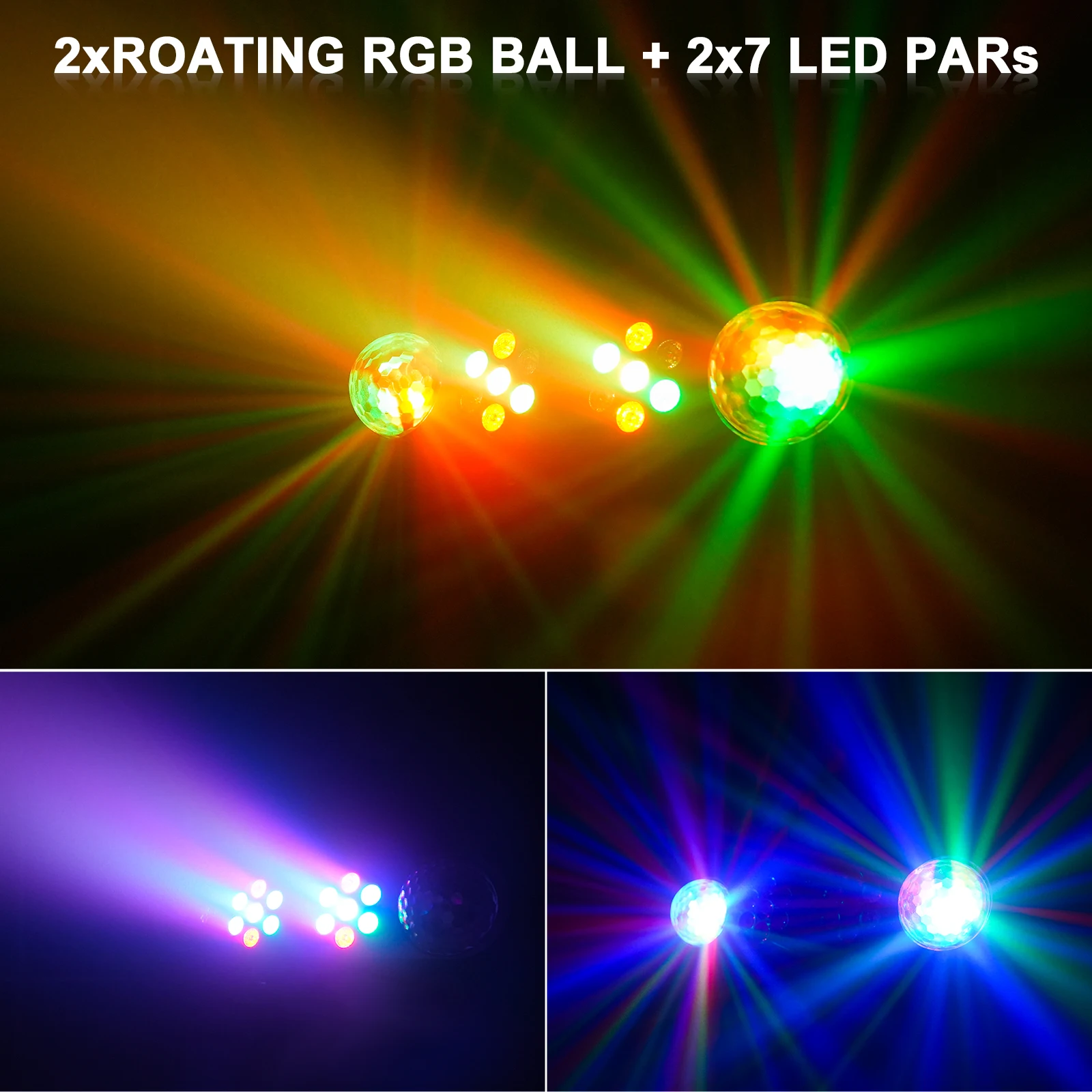 U'King Mini Bracket Effect Lights Mobile Strobe Stage Light Party Light Dj Disco Ball Light Remote Control For DJ Show Party Bar