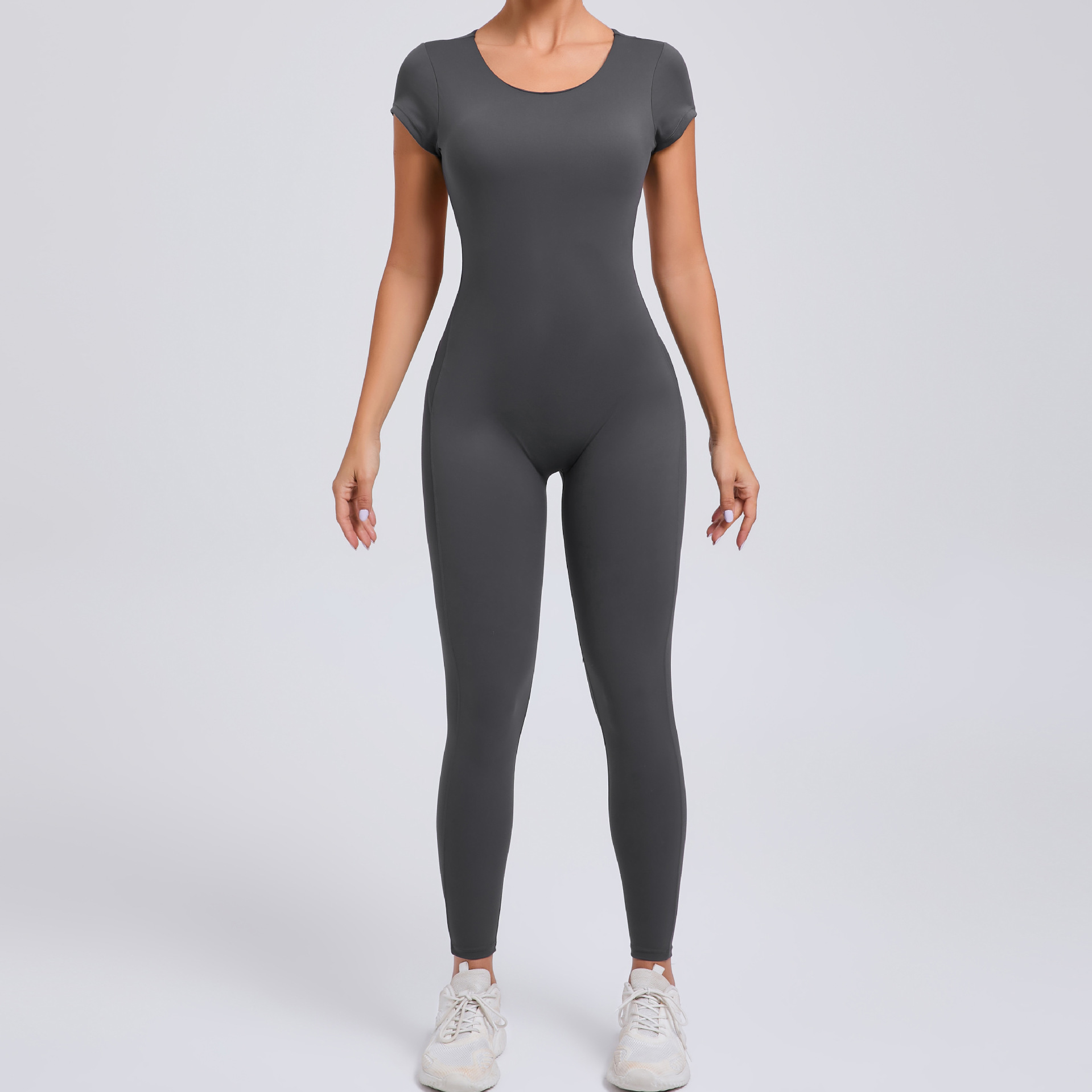 Traje de una pieza de manga larga para mujer, mono Sexy, ropa de Yoga de secado rápido, monos de entrenamiento, peleles deportivos con espalda descubierta para gimnasio