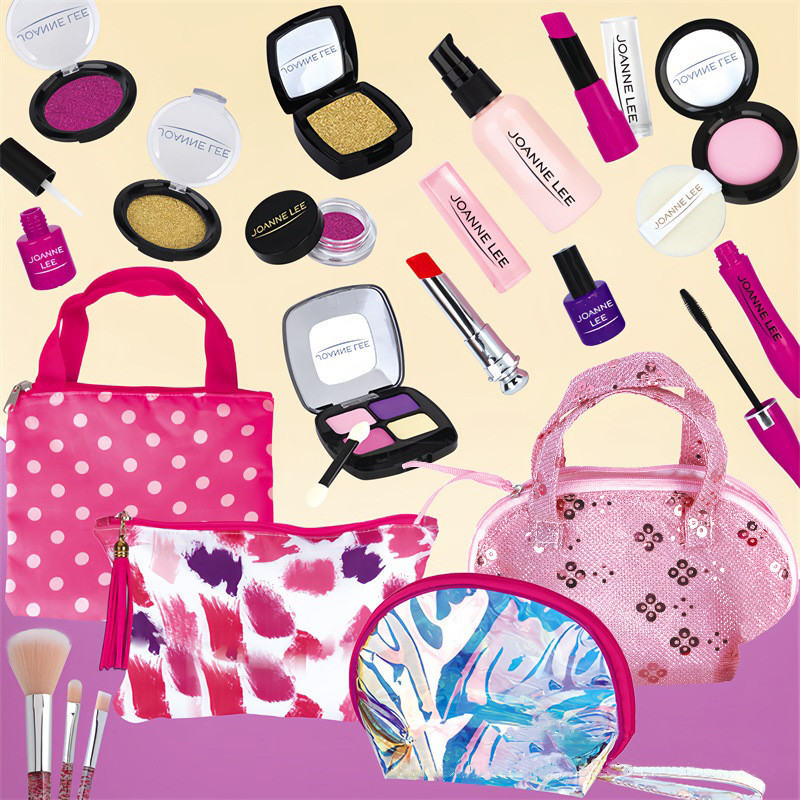 Make-up-Set für Mädchen, Rollenspiel, Make-up-Spielzeug-Set, ungiftiges Kosmetikspielzeug, Kinder lernen, Lernspielzeug für Prinzessin, Geburtstagsgeschenk