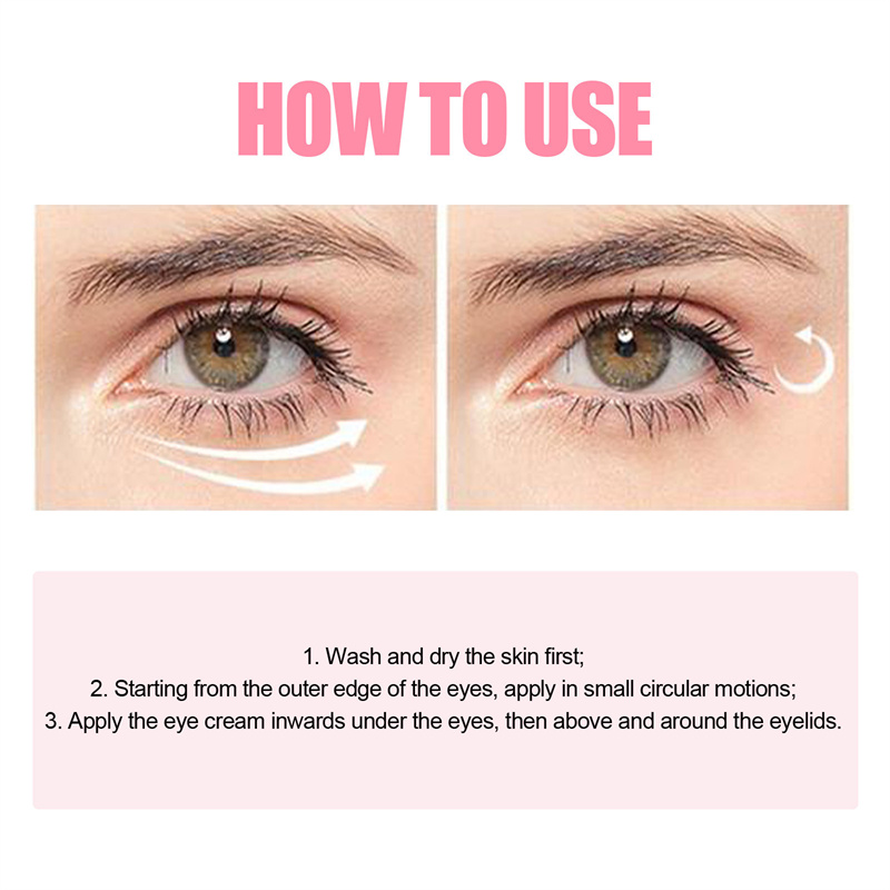 Crema de eliminación instantánea de bolsas de ojos, colágeno, antiarrugas, decoloración de líneas finas, reafirmante de la piel, anticírculo oscuro, hinchazón, ilumina el cuidado de los ojos