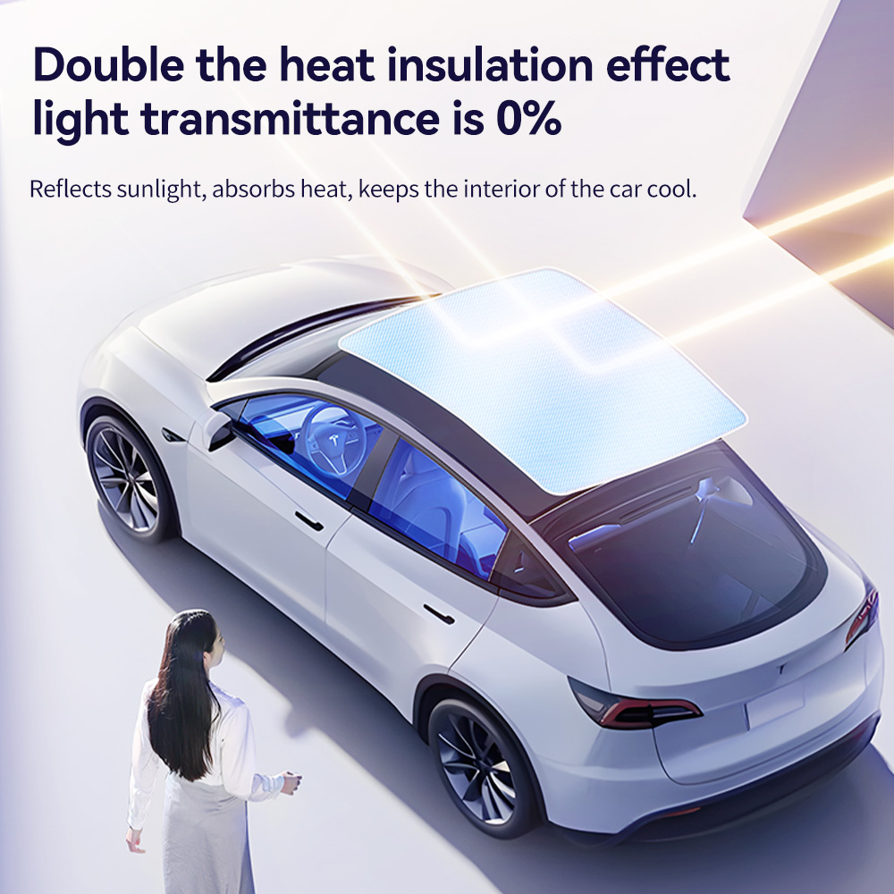 YZ Für Tesla 2025 Highland Modell 3 Modell Y Raumschiff Ice Frost Sonnenschutz Wabenglas Bildschirm Sonnenschirm Vorne Hinten Schiebedach