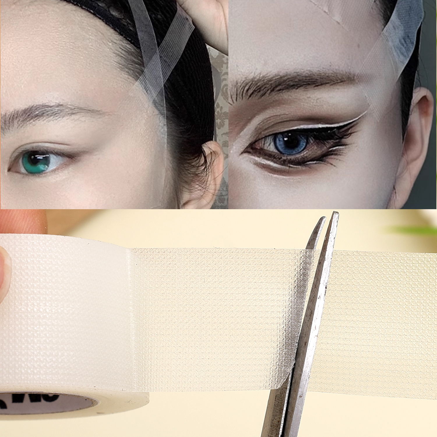 Cinta de Estiramiento facial Invisible transparente con línea en V, herramienta de belleza para levantamiento de cejas instantánea profesional, cinta de maquillaje para Cosplay