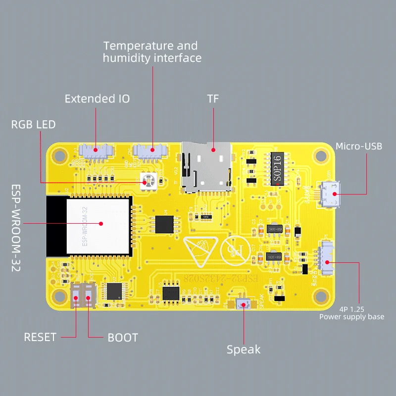 Pantalla táctil ESP32 pantalla LCD TFT de 2,8 pulgadas ESP-WROOM-32 módulo táctil resistivo ILI9341 240*320 ESP32-2432S028R Bluetooth WIFI