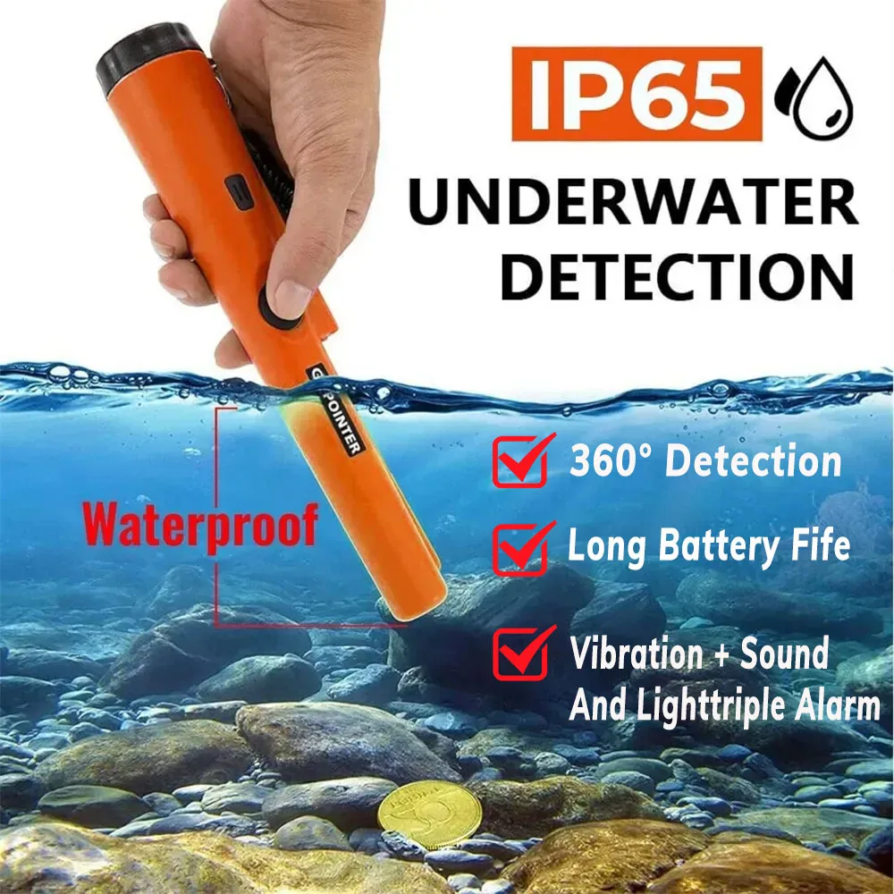 Detector de metais pinpointer à prova dwaterproof água handheld pino ponteiro varinha tesouro dourado caça desearthing ferramenta acessórios