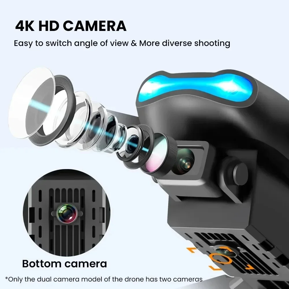Profesjonalny dron HD E99Pro 4k Dual WIFI fpv Quadcopter z funkcją unikania przeszkód do fotografii lotniczej Kamera drona
