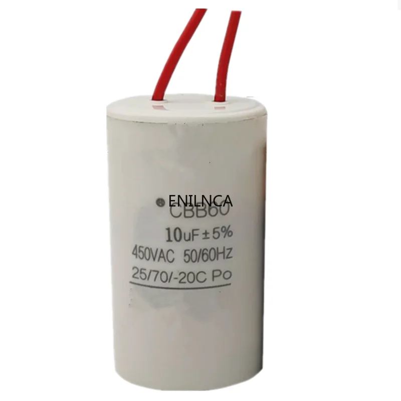 1 Uds CBB60 condensador de funcionamiento de Motor 450V 4UF 5UF 6UF 8UF 10UF 12UF 14UF 16UF 20UF 100UF bomba de agua de arranque bomba de aire lavadora