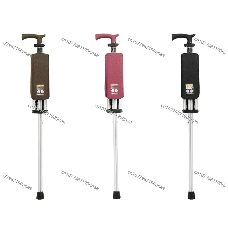 New High Quality Aluminum Alloy Foldable Walking Cane Stick With Seat Adjustable Elderly Crutch Chair With Stool