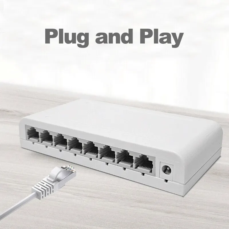 5/8 Poorten Ethernet Switch 10/100/1000Mbps Desktop Gigabit Netwerk Switch Adapter Rj45 Ethernet Switch Auto Mdi/Mdix Snelle Schakelaar