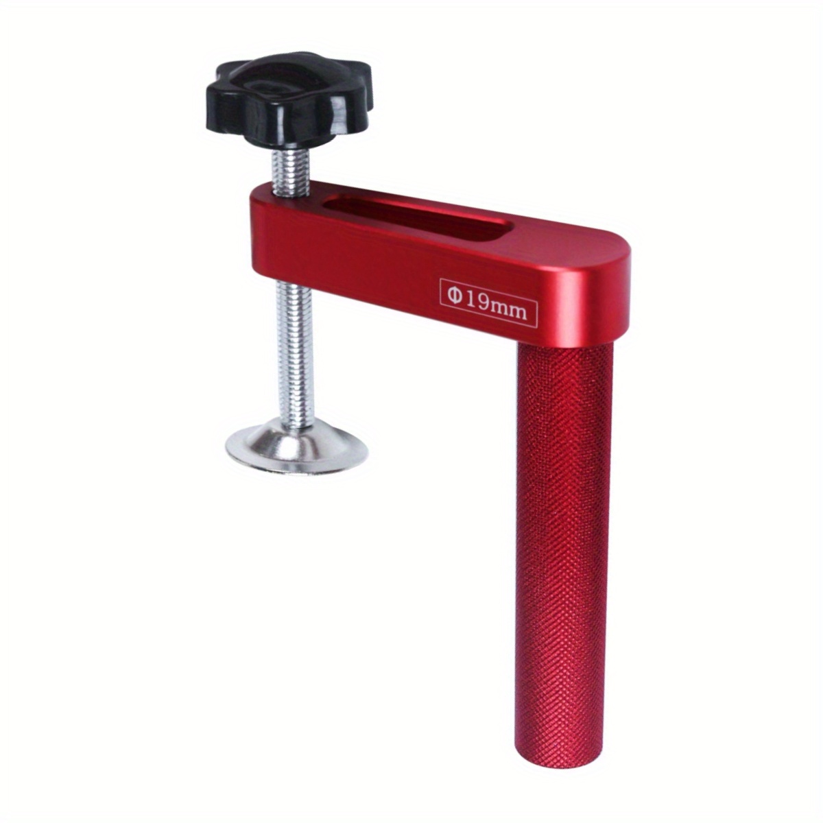 Abrazadera con orificio para perro de 19mm/20mm, abrazadera para banco de carpintería, aleación de aluminio (3/4 pulgadas y 0,79 pulgadas), Clip fijo, 1 ud.