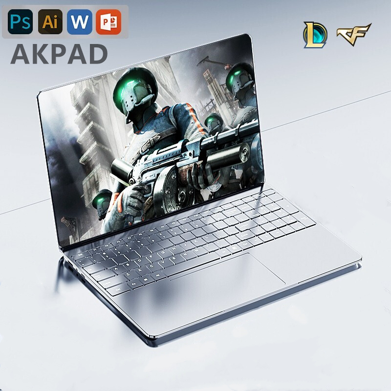 AKPAD-ordenador portátil de 15,6 pulgadas con Windows 11, 10 Pro, 1920x1080, Intel, 12G de RAM, 128GB/256GB/512GB/1TB, SSD, puerto HDMI