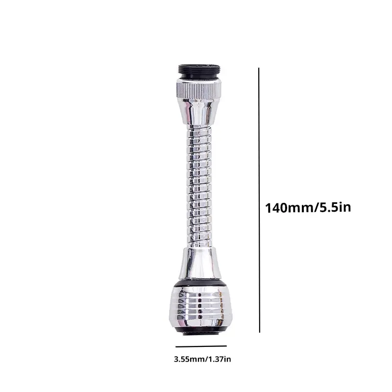 1pc rubinetto da cucina adattatore in acciaio inox lavandino del bagno risparmio idrico ad alta pressione risparmio energetico rotazione di 360 gradi, Spray