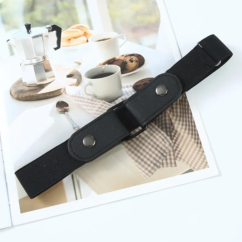 Nouvelle bande de taille élastique extensible réglable ceinture Invisible ceintures sans boucle pour femmes hommes Jean pantalon robe sans boucle facile à porter