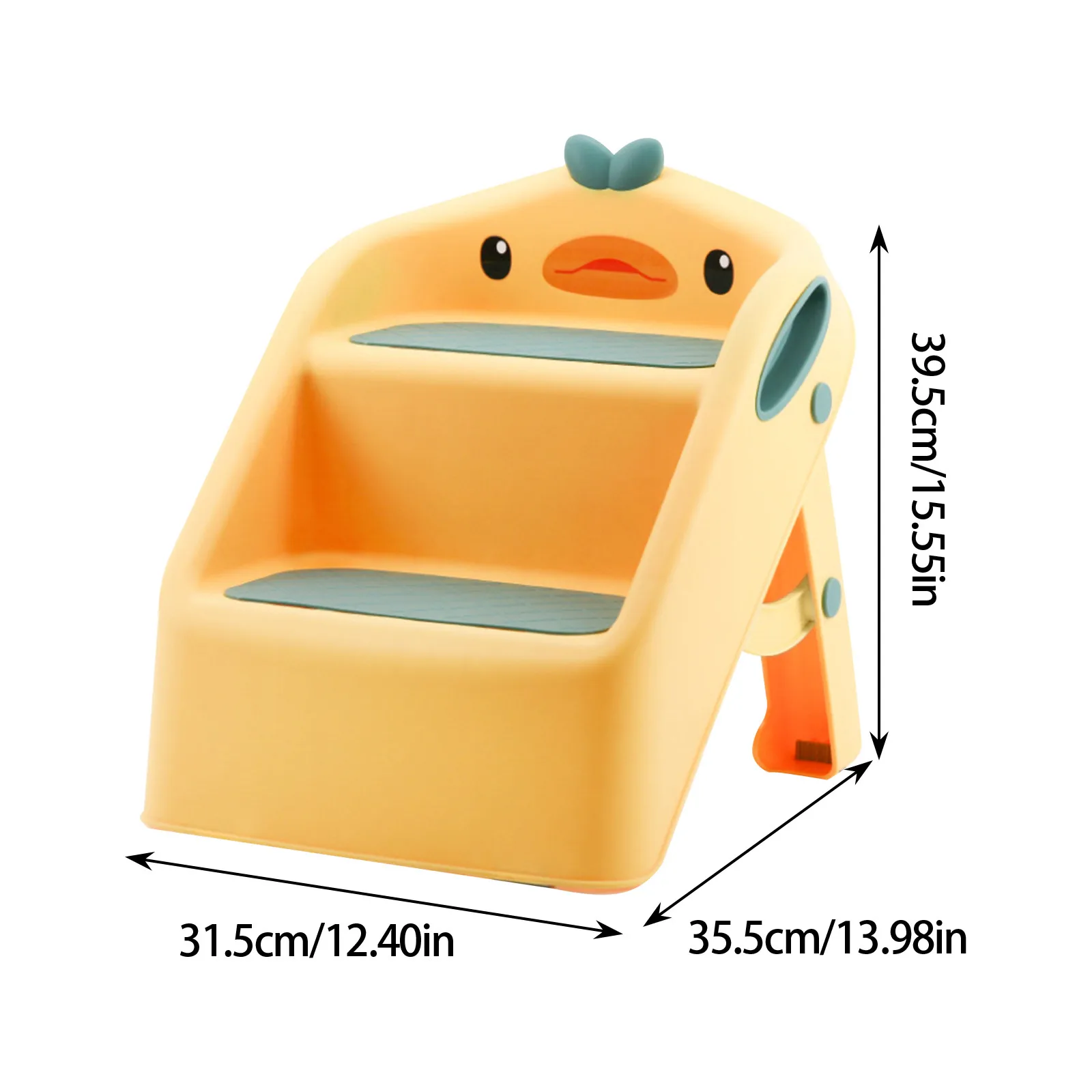 Baby Washstand Step Stool Foldable Non-Slip Durable Surface Alphabet Pattern Ascending Footstool Multiuse Toddler Stepping Stool