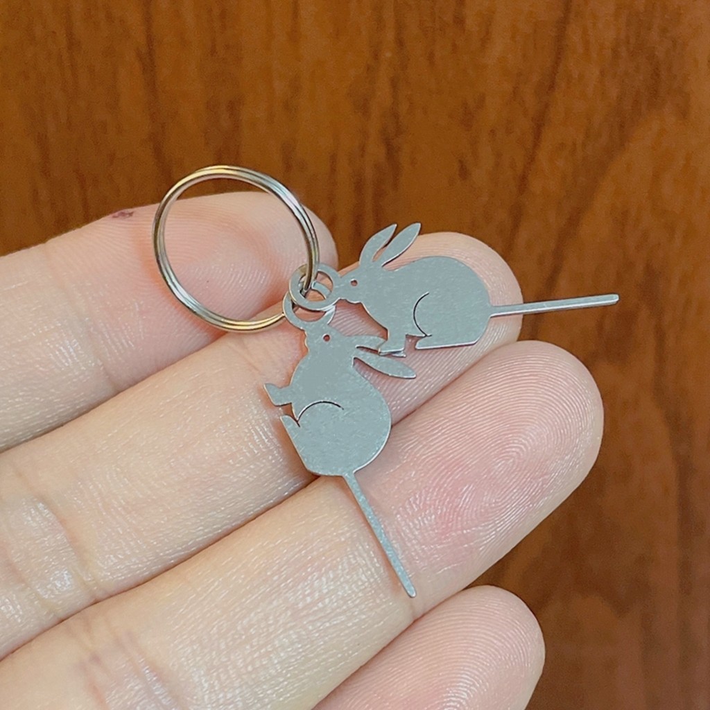 2 Teile/satz Kaninchen Edelstahl Nadel Sim Karte Tray Entfernung Eject Pin Für Telefon Digitale Produkt Universal Ultra-licht fingerhut