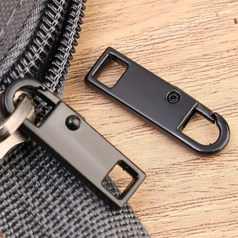 10/1Pcs Universal Metal Zipper Pull Replacement Instant Repair Kit Detachable Luggage Purses Clothing Zipper Slider Puller Tools