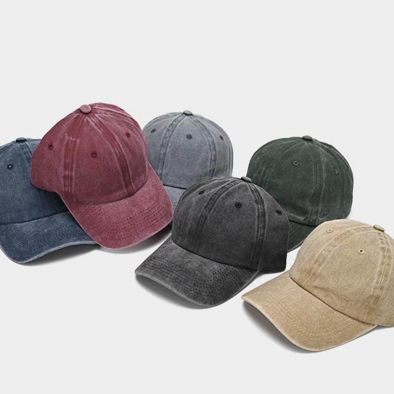 Gorra de béisbol de algodón lavada para hombre y mujer, gorra Snapback Vintage de Hip Hop, gorro de papá de Color sólido, casqueta de hueso, deporte informal al aire libre