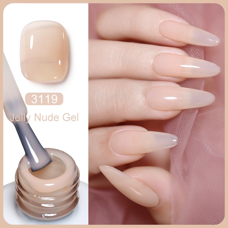 Arte Clavo 3 sztuk/zestaw żelowy żelowy lakier do paznokci nagi różowy żel półprzezroczysty półtrwały do manicure