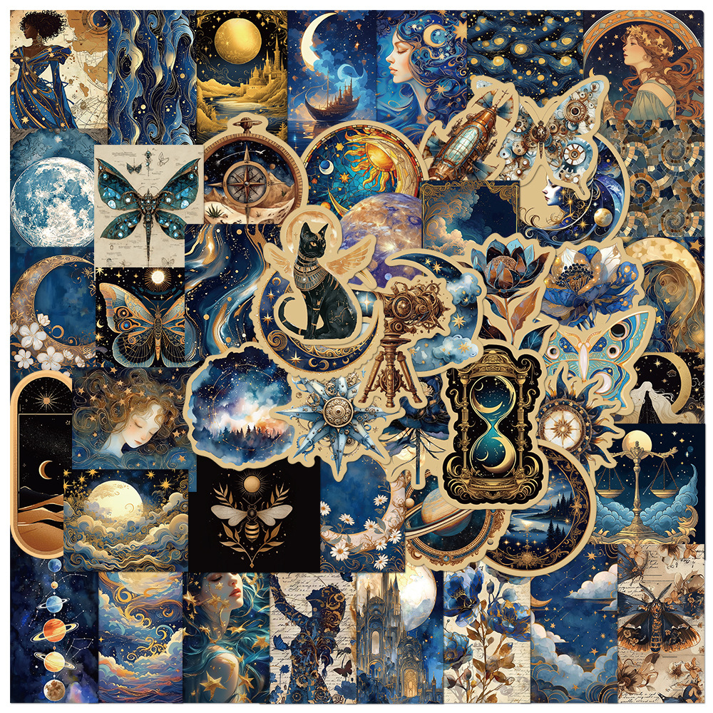 Pegatinas de dibujos animados para niños, calcomanías estéticas de Luna Astral, grafiti, juguete para niños, botella de agua, portátil, decoración de cuaderno, 10/30/50 piezas