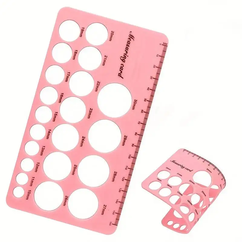 Régua de mamilo para dimensionamento de flange, ferramenta de medição de silicone flexível e macio para dimensionamento de bomba tira leite, fácil de usar para bombeamento