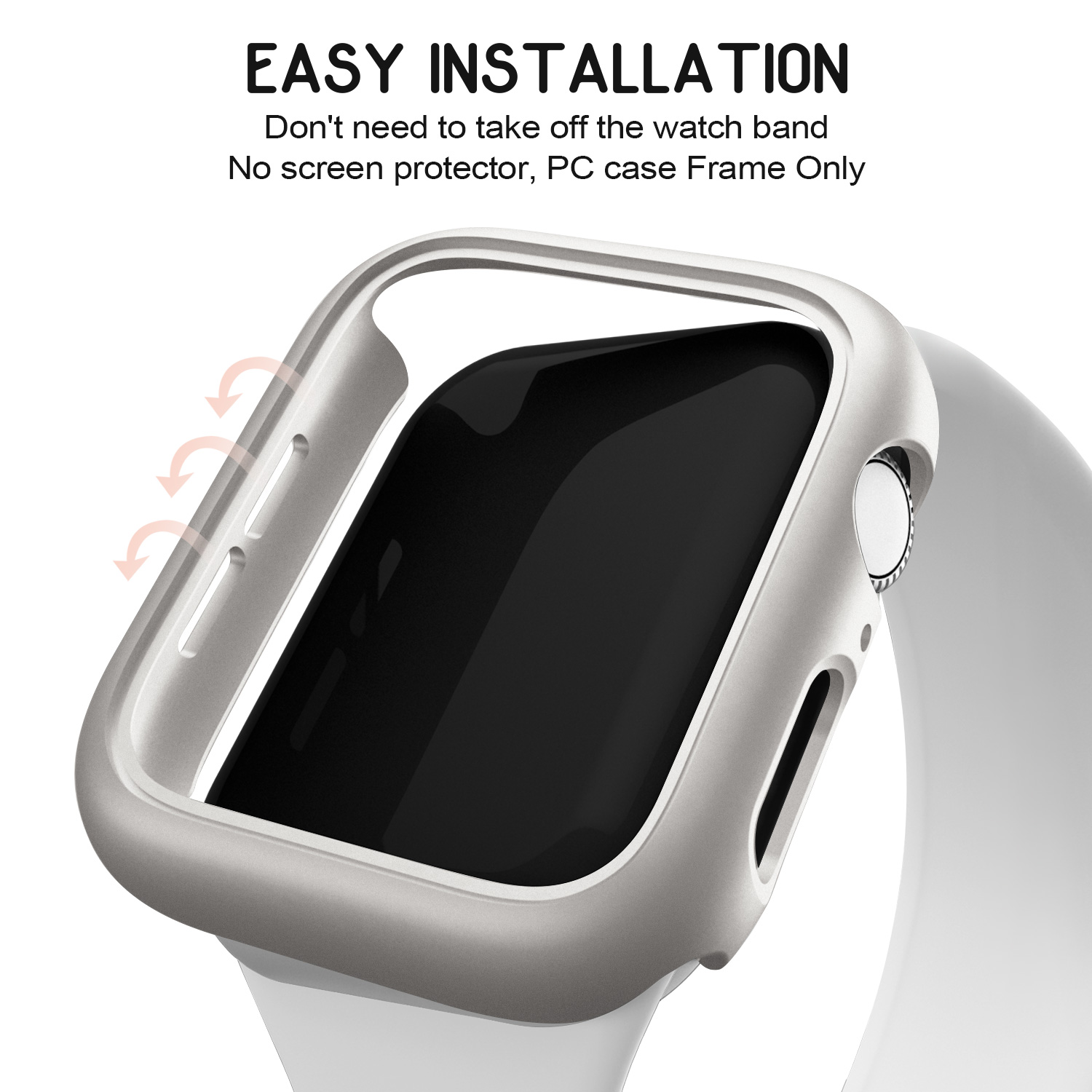 3 個ハード PC ケース Apple Watch 45 ミリメートル 41 ミリメートル 38 ミリメートル 42 ミリメートル 40 ミリメートル 44 ミリメートルマットバンパー保護ケースフレーム iWatch SE 9 8 7 6 5 4 3 2