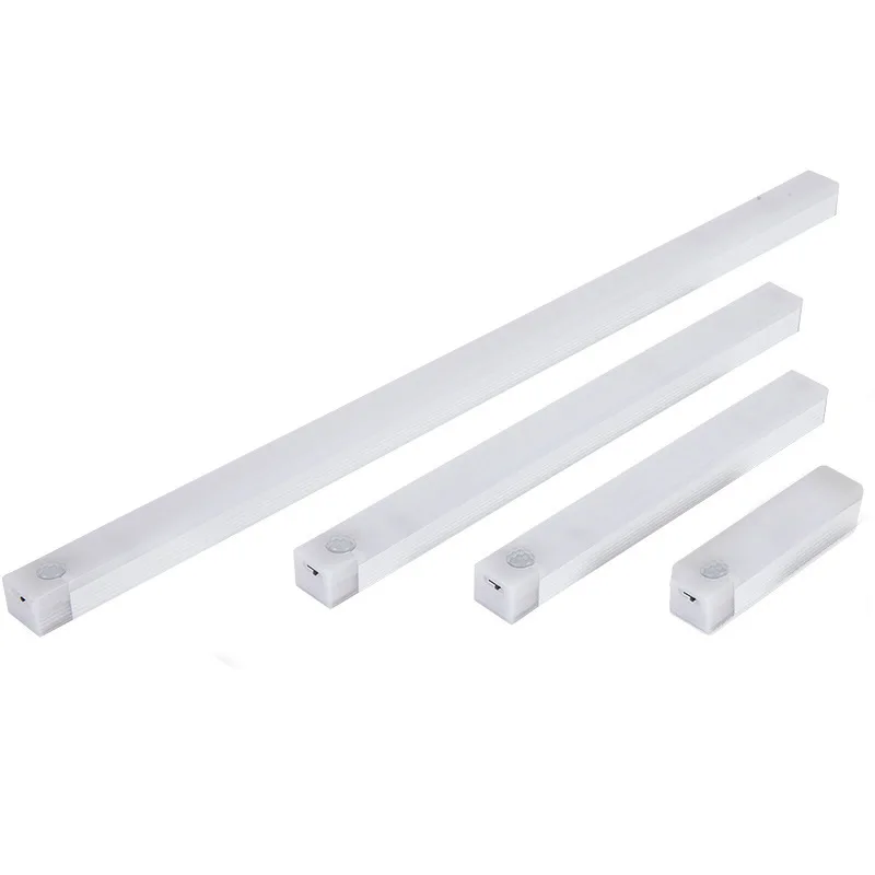 Led 충전 인체 센서 라이트 바 옷장 캐비닛 침실 기숙사 잠자는 자기 긴 스트립 야간 조명