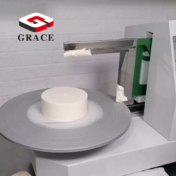 Mesin krim komersial kue otomatis, mesin pelapis kue penghalus